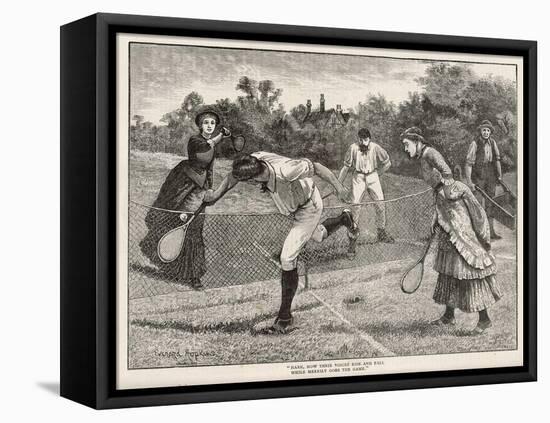 Friendly Game of Mixed Doubles-Everard Hopkins-Framed Stretched Canvas