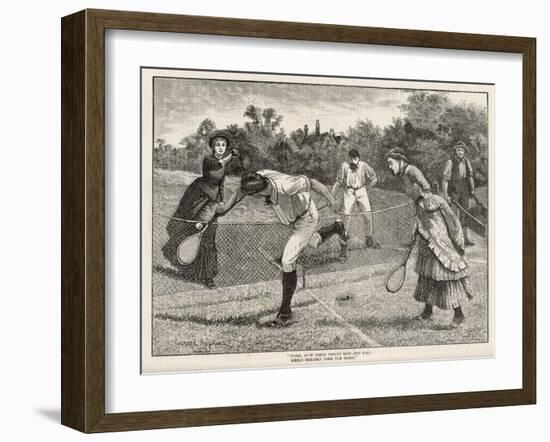 Friendly Game of Mixed Doubles-Everard Hopkins-Framed Art Print