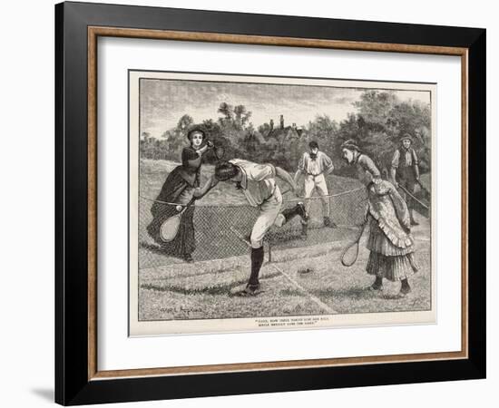 Friendly Game of Mixed Doubles-Everard Hopkins-Framed Art Print