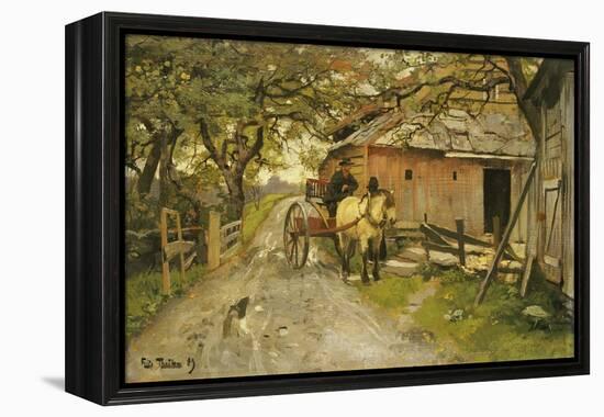 Friendly Gossips, 1889-Fritz Thaulow-Framed Premier Image Canvas