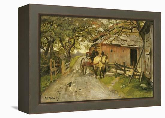 Friendly Gossips, 1889-Fritz Thaulow-Framed Premier Image Canvas