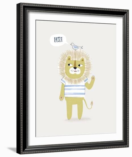 Friendly Lion-Clara Wells-Framed Giclee Print