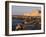 Friends and Couples Gather at Sunset Outside the Citadel of Quatbai, Alexandria, Egypt-Julian Love-Framed Photographic Print