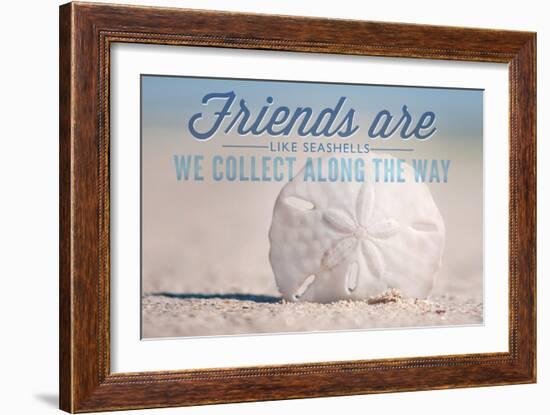 Friends are Like Seashells - Sand Dollar-Lantern Press-Framed Art Print