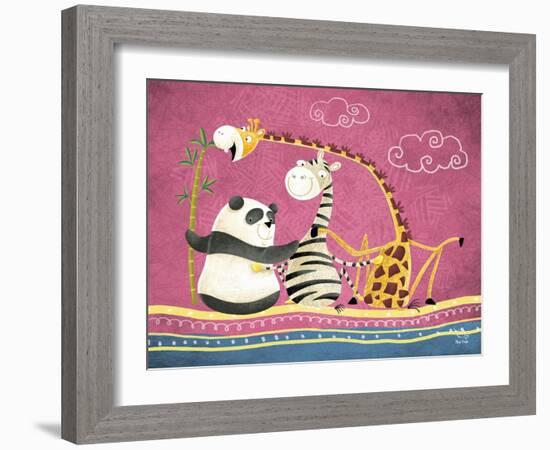 Friends Forever-Blue Fish-Framed Art Print