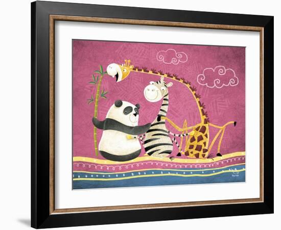 Friends Forever-Blue Fish-Framed Art Print