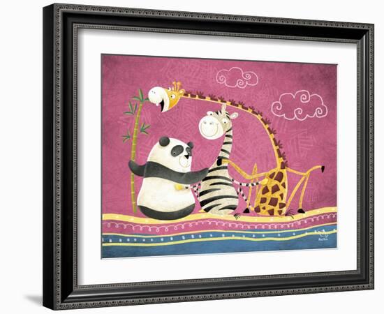 Friends Forever-Blue Fish-Framed Art Print