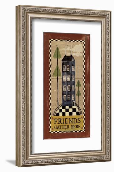 Friends Gather Here-Erin Clark-Framed Art Print