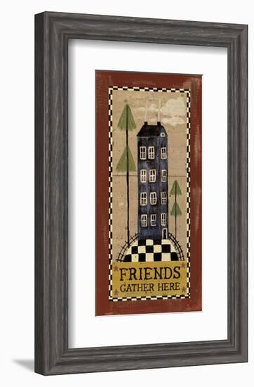 Friends Gather Here-Erin Clark-Framed Art Print