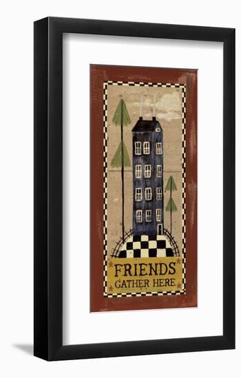 Friends Gather Here-Erin Clark-Framed Art Print