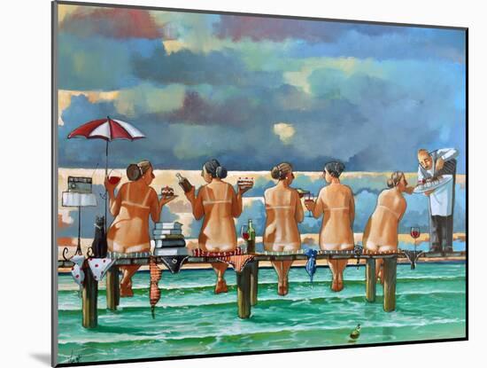 Friends On The Jetty-Ronald West-Mounted Art Print
