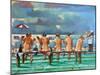 Friends On The Jetty-Ronald West-Mounted Art Print