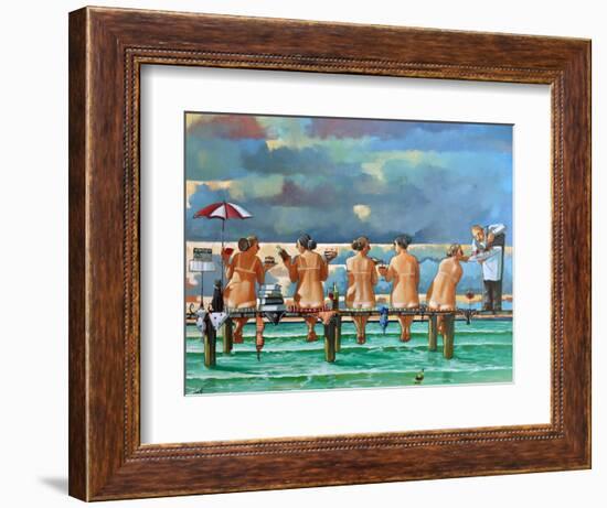 Friends On The Jetty-Ronald West-Framed Premium Giclee Print