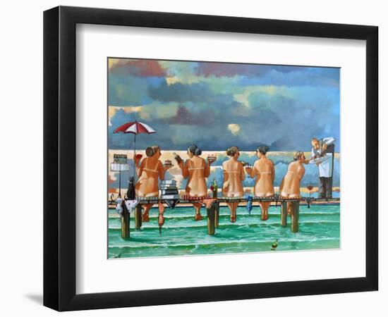 Friends On The Jetty-Ronald West-Framed Premium Giclee Print