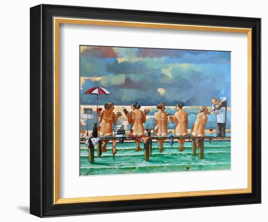 Friends On The Jetty-Ronald West-Framed Premium Giclee Print