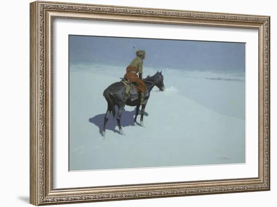 Friends or Foes? (The Scout), 1902-05 (Oil on Canvas)-Frederic Remington-Framed Giclee Print