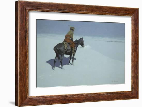 Friends or Foes? (The Scout), 1902-05 (Oil on Canvas)-Frederic Remington-Framed Giclee Print