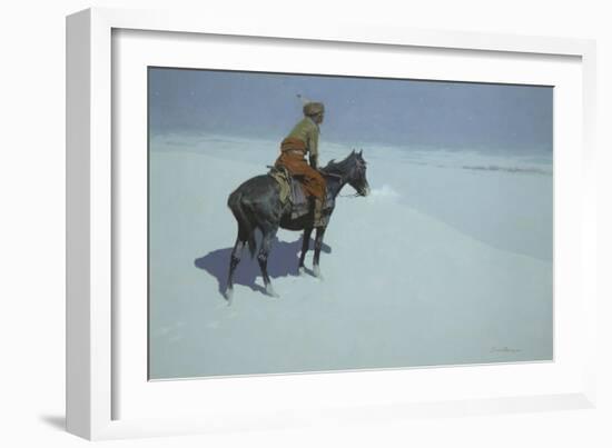 Friends or Foes? (The Scout), 1902-05 (Oil on Canvas)-Frederic Remington-Framed Giclee Print