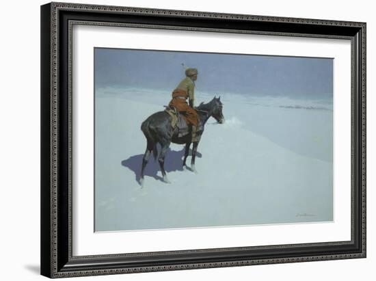 Friends or Foes? (The Scout), 1902-05 (Oil on Canvas)-Frederic Remington-Framed Giclee Print