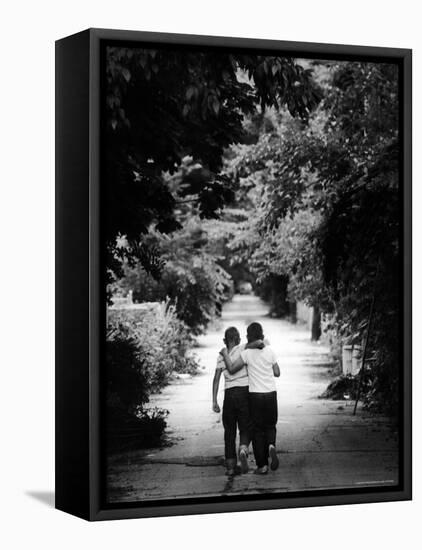Friends Taking a Walk on a Typical Summer Day-Robert W^ Kelley-Framed Premier Image Canvas