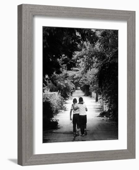 Friends Taking a Walk on a Typical Summer Day-Robert W^ Kelley-Framed Photographic Print