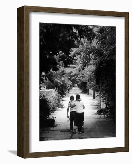 Friends Taking a Walk on a Typical Summer Day-Robert W^ Kelley-Framed Photographic Print