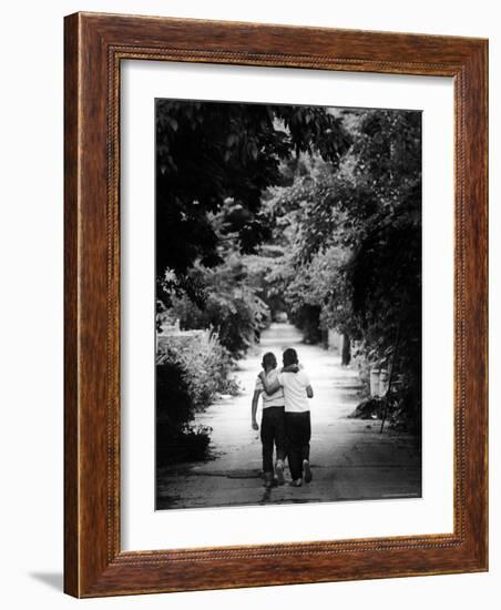 Friends Taking a Walk on a Typical Summer Day-Robert W^ Kelley-Framed Photographic Print