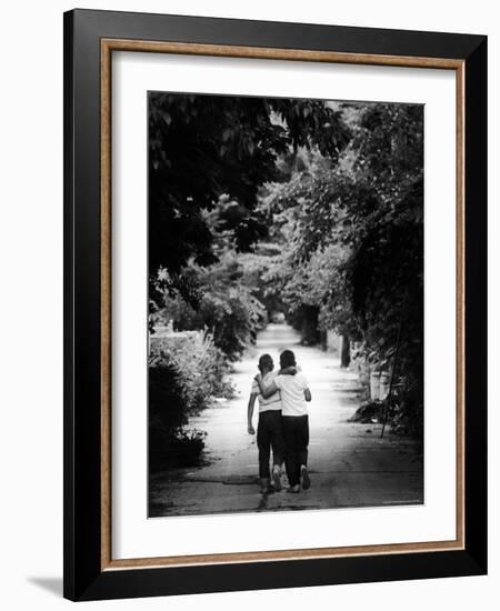 Friends Taking a Walk on a Typical Summer Day-Robert W^ Kelley-Framed Photographic Print