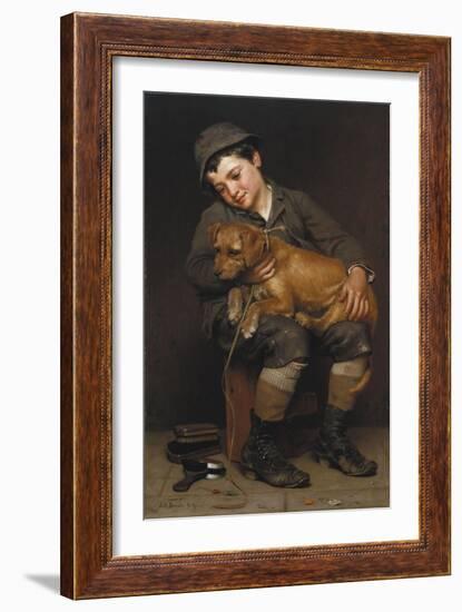 Friends-John George Brown-Framed Giclee Print