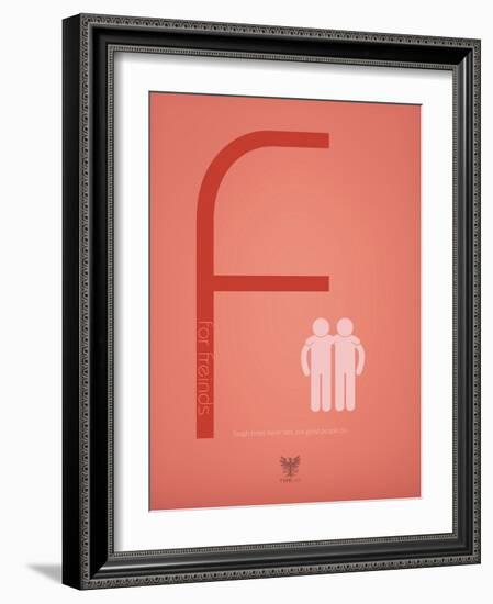 Friends-TypeLike-Framed Art Print