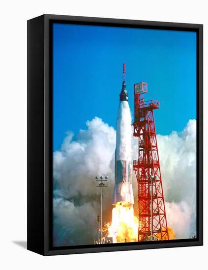 Friendship 7 Spacecraft Launches on a Mercury-Atlas Rocket on Feb. 20 1962-null-Framed Premier Image Canvas