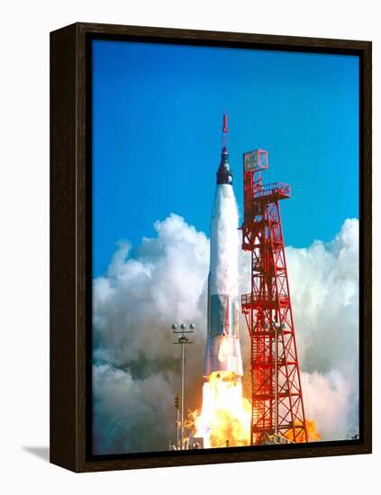 Friendship 7 Spacecraft Launches on a Mercury-Atlas Rocket on Feb. 20 1962-null-Framed Premier Image Canvas