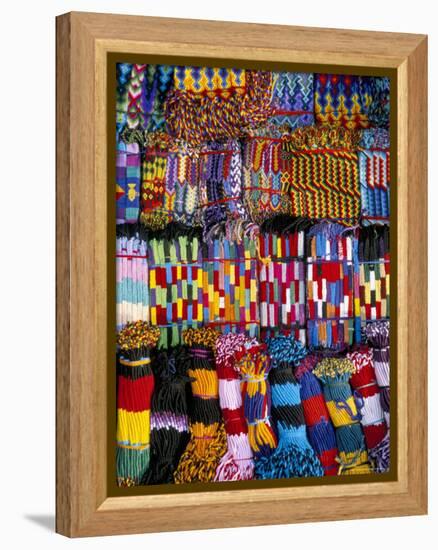 Friendship Bracelets, Panajachel, Lake Atitlan, Guatemala, Central America-Upperhall-Framed Premier Image Canvas