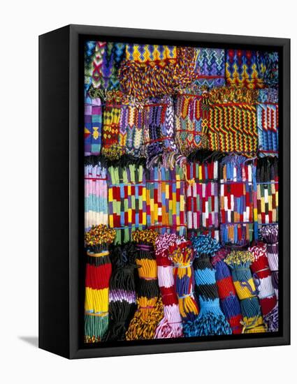 Friendship Bracelets, Panajachel, Lake Atitlan, Guatemala, Central America-Upperhall-Framed Premier Image Canvas