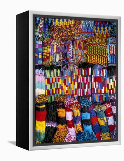 Friendship Bracelets, Panajachel, Lake Atitlan, Guatemala, Central America-Upperhall-Framed Premier Image Canvas