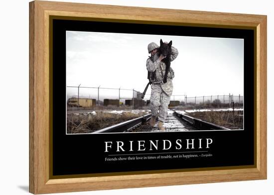 Friendship: Inspirational Quote and Motivational Poster-null-Framed Premier Image Canvas