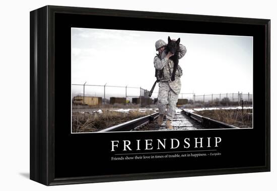 Friendship: Inspirational Quote and Motivational Poster-null-Framed Premier Image Canvas