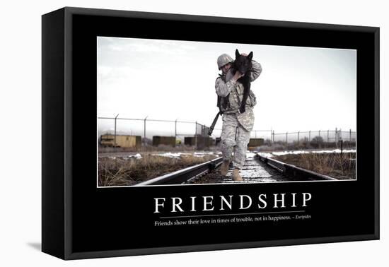 Friendship: Inspirational Quote and Motivational Poster-null-Framed Premier Image Canvas