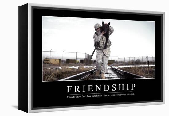 Friendship: Inspirational Quote and Motivational Poster-null-Framed Premier Image Canvas