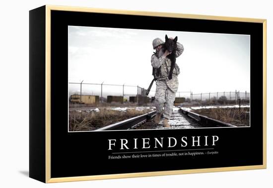 Friendship: Inspirational Quote and Motivational Poster-null-Framed Premier Image Canvas