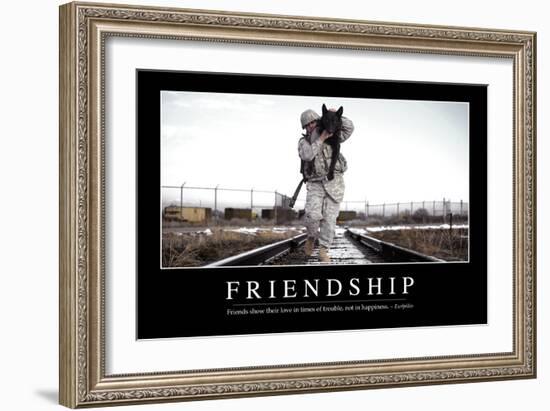 Friendship: Inspirational Quote and Motivational Poster-null-Framed Photographic Print