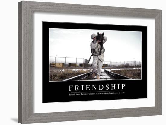 Friendship: Inspirational Quote and Motivational Poster-null-Framed Photographic Print