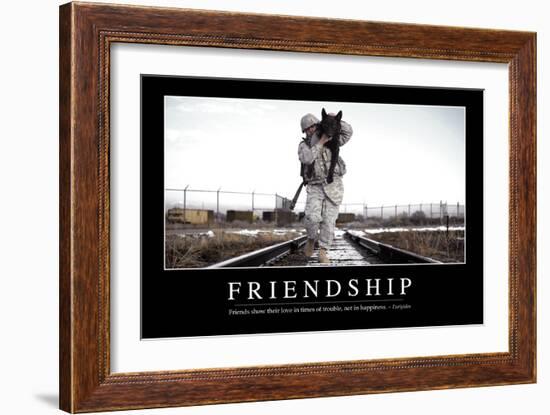 Friendship: Inspirational Quote and Motivational Poster-null-Framed Photographic Print