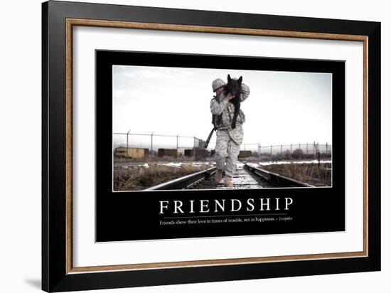 Friendship: Inspirational Quote and Motivational Poster-null-Framed Photographic Print