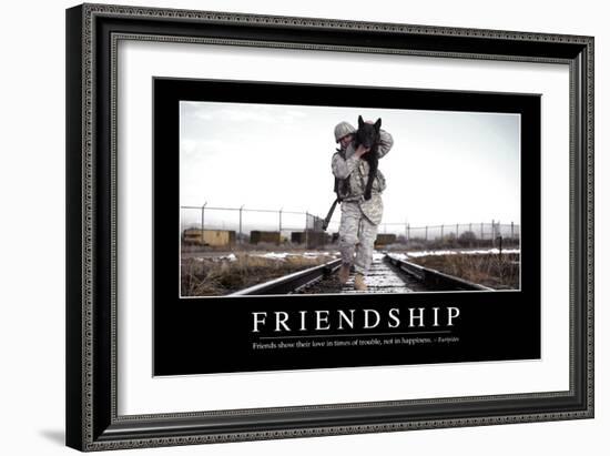 Friendship: Inspirational Quote and Motivational Poster-null-Framed Photographic Print