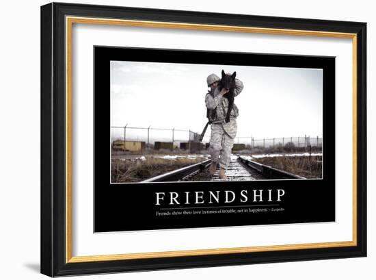 Friendship: Inspirational Quote and Motivational Poster-null-Framed Photographic Print