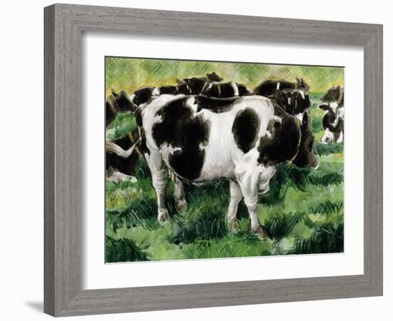 Friesian Cows-Gareth Lloyd Ball-Framed Giclee Print