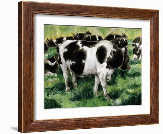 Friesian Cows-Gareth Lloyd Ball-Framed Giclee Print