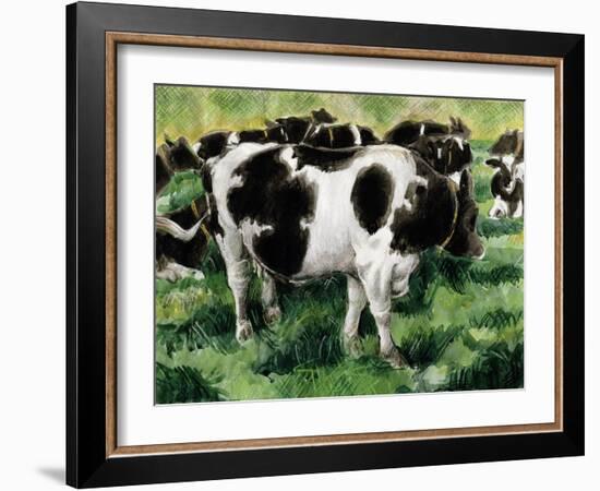 Friesian Cows-Gareth Lloyd Ball-Framed Giclee Print