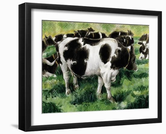 Friesian Cows-Gareth Lloyd Ball-Framed Giclee Print